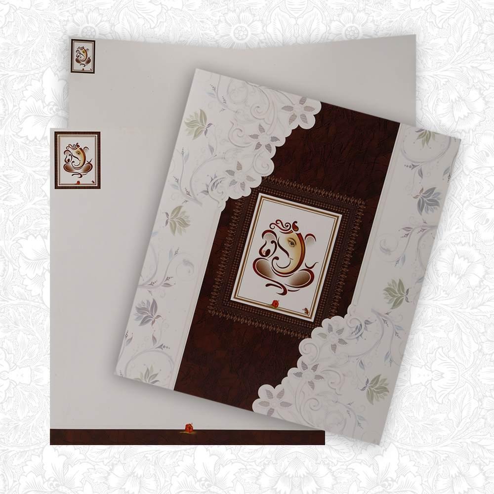 Well Groomed Ganesha With Sandal Shaded Card-KNK3905-3